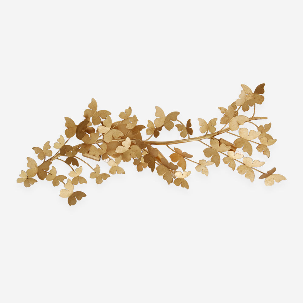 Applique Murale Branches Papillon en Laiton pour Éclairage Ambiant Élégant