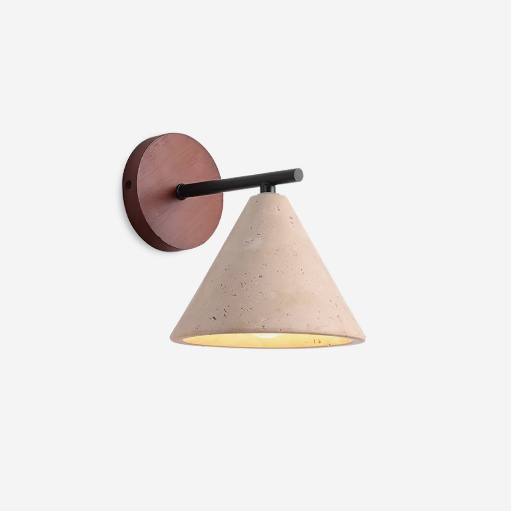 Applique Murale Bois Et Métal Design Cone Moderne Épurée