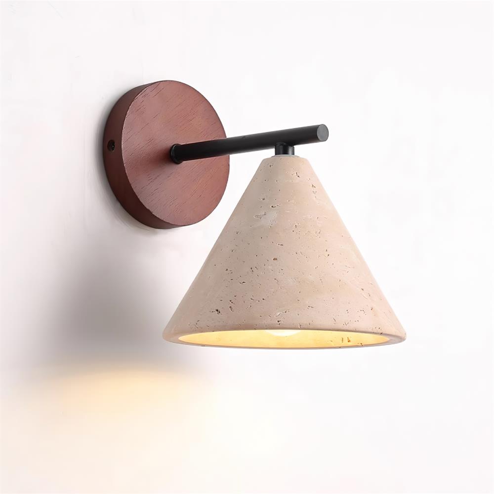 Applique Murale Bois Et Métal Design Cone Moderne Épurée
