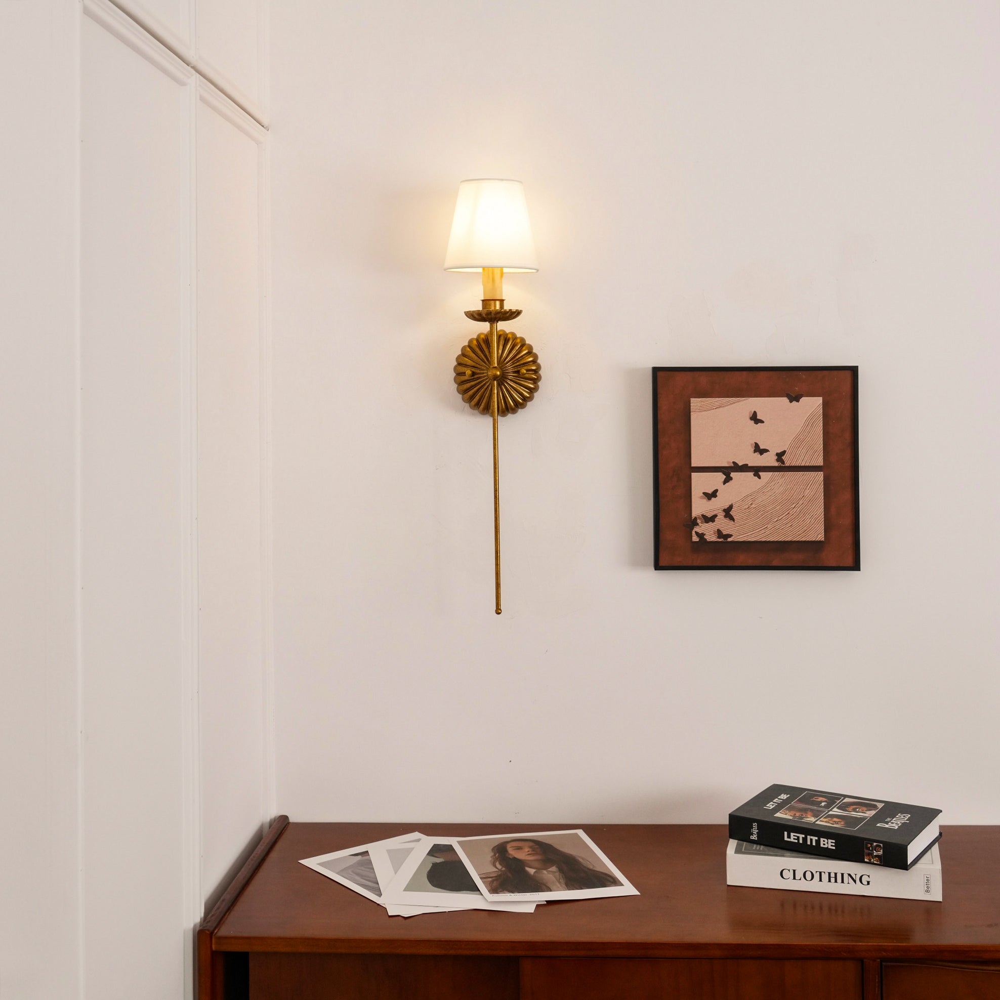 Applique Murale Bougies Or Antique Avec Design Contemporain