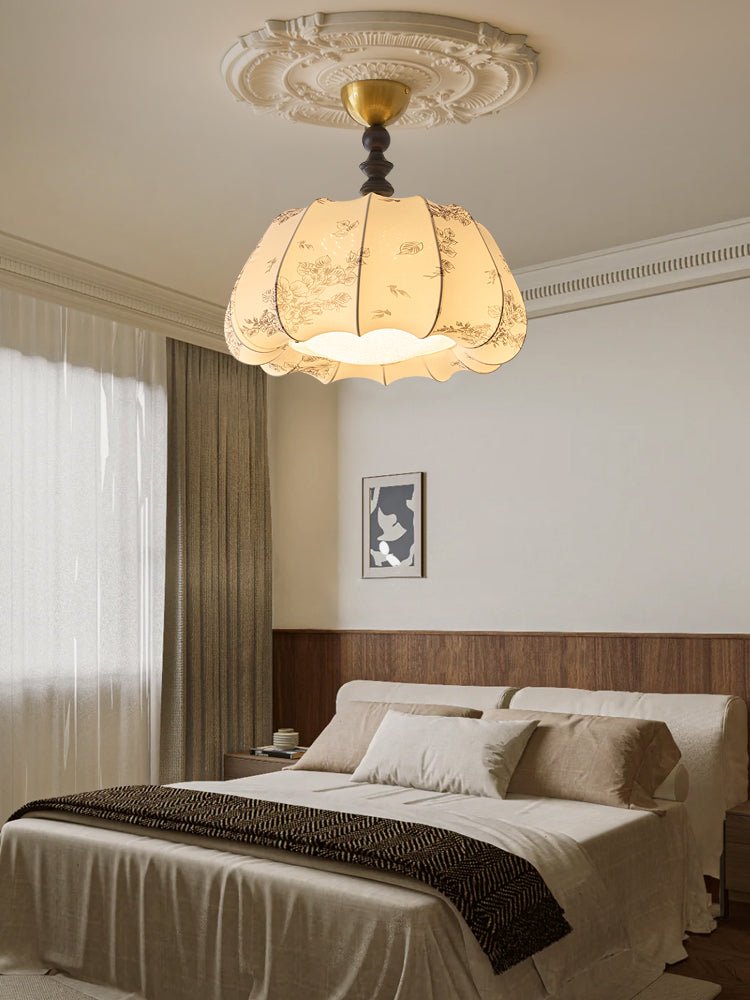 Plafonnier Tissu Nordique Premium Avec Led Intégré Et Température Variable