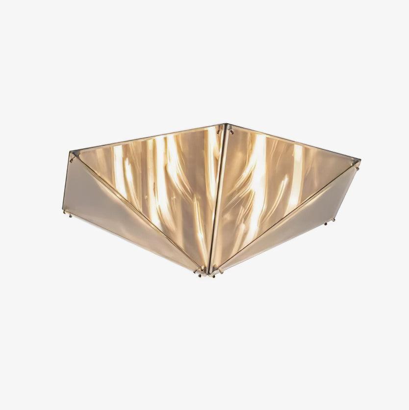 Plafonnier Verre Moderne LED Intégré Trois Températures de Lumière