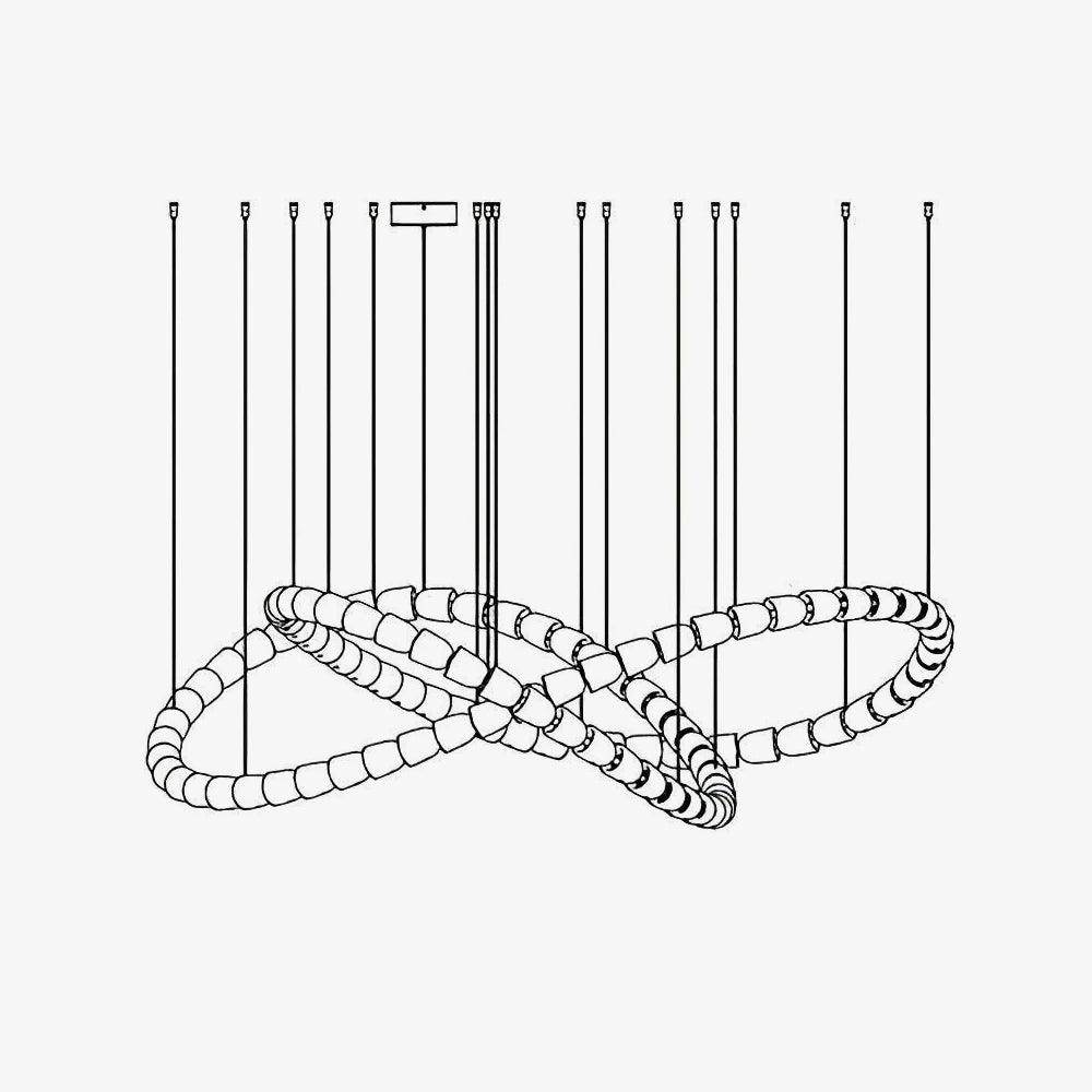 Lustre Cristal Suspendu Luxe Pour Ambiance Éclatante Premium