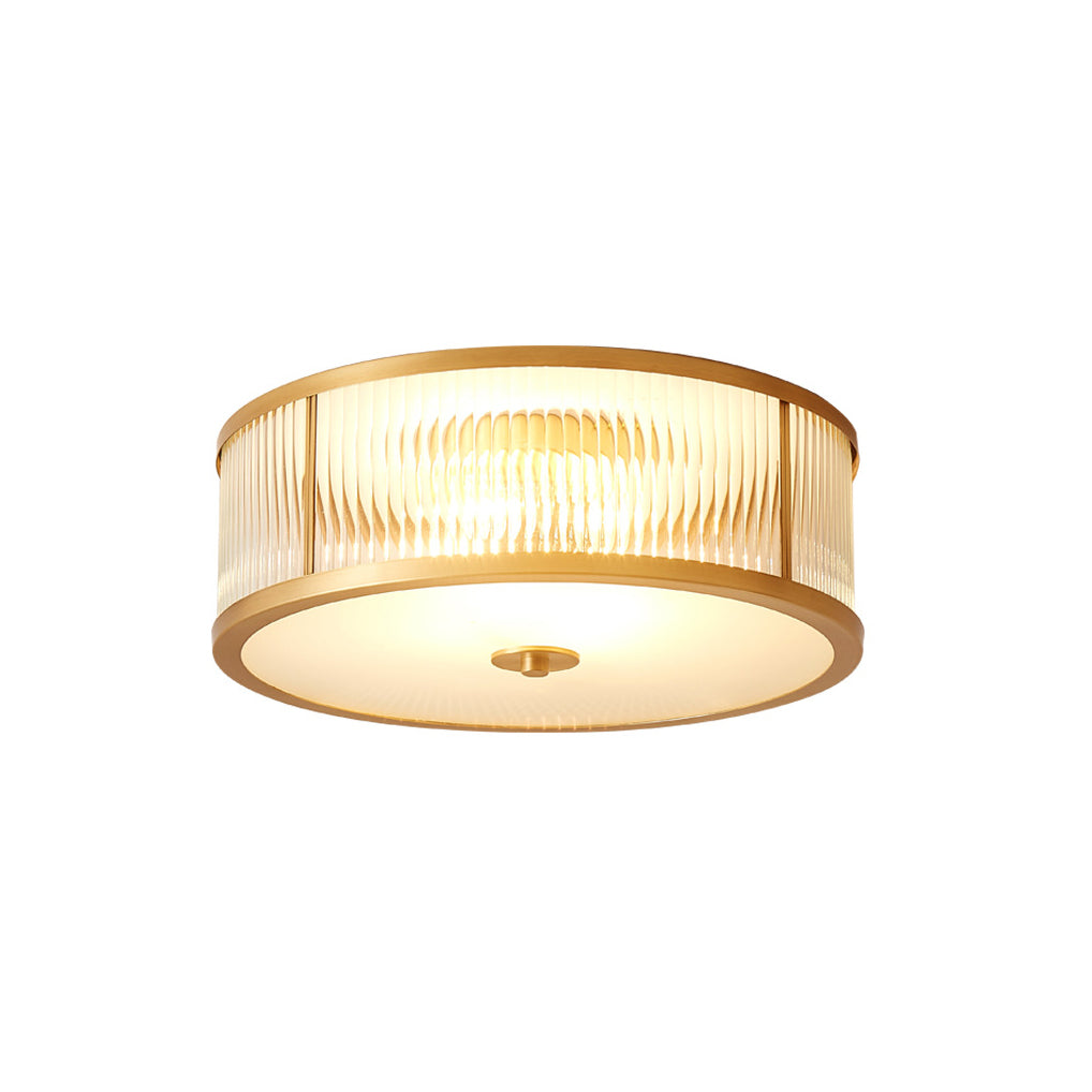 Lampe de Plafond Laiton Verre Minimaliste pour Éclairage Élégant