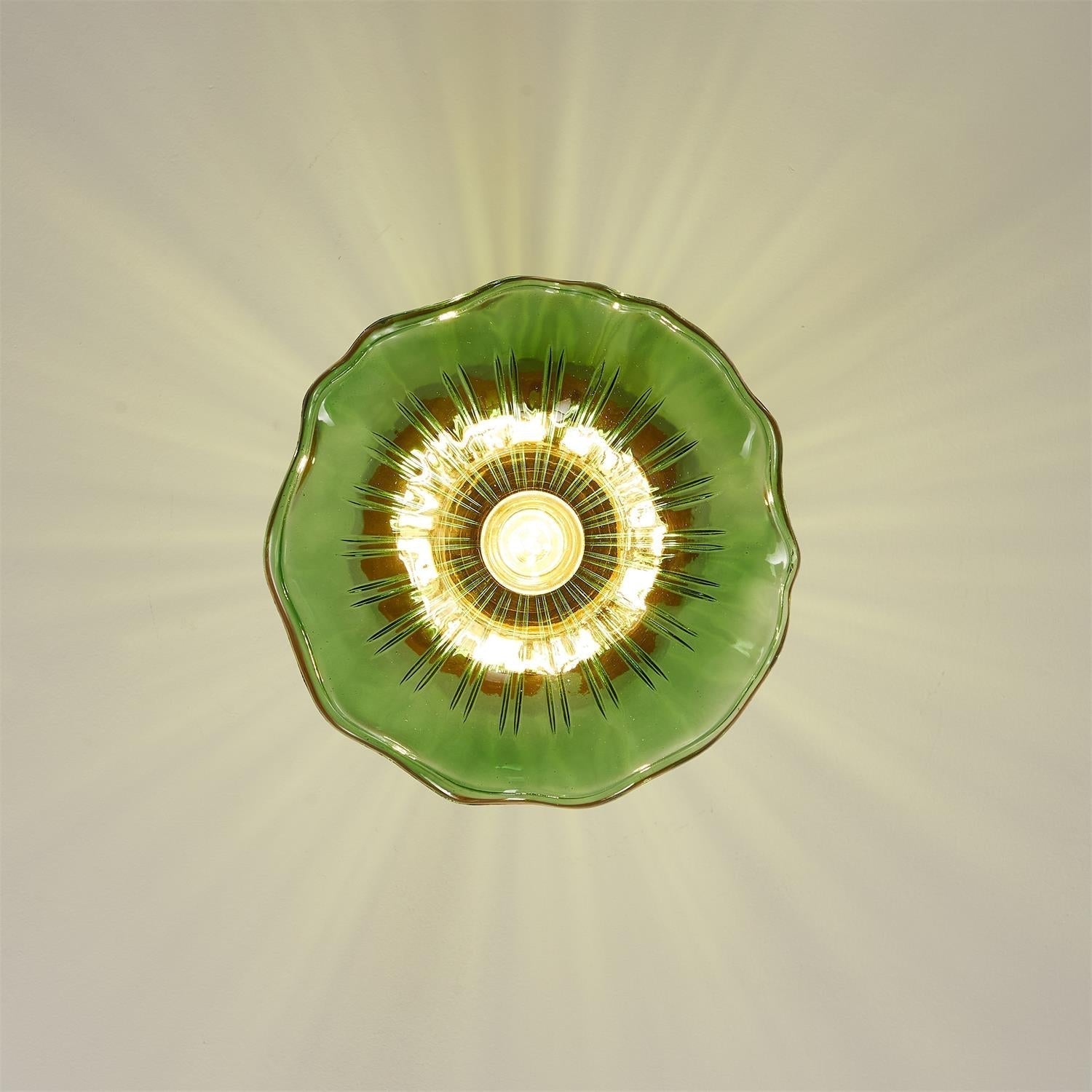 Plafonnier Vintage Verre Et Laiton Pour Ambiance Chaleureuse