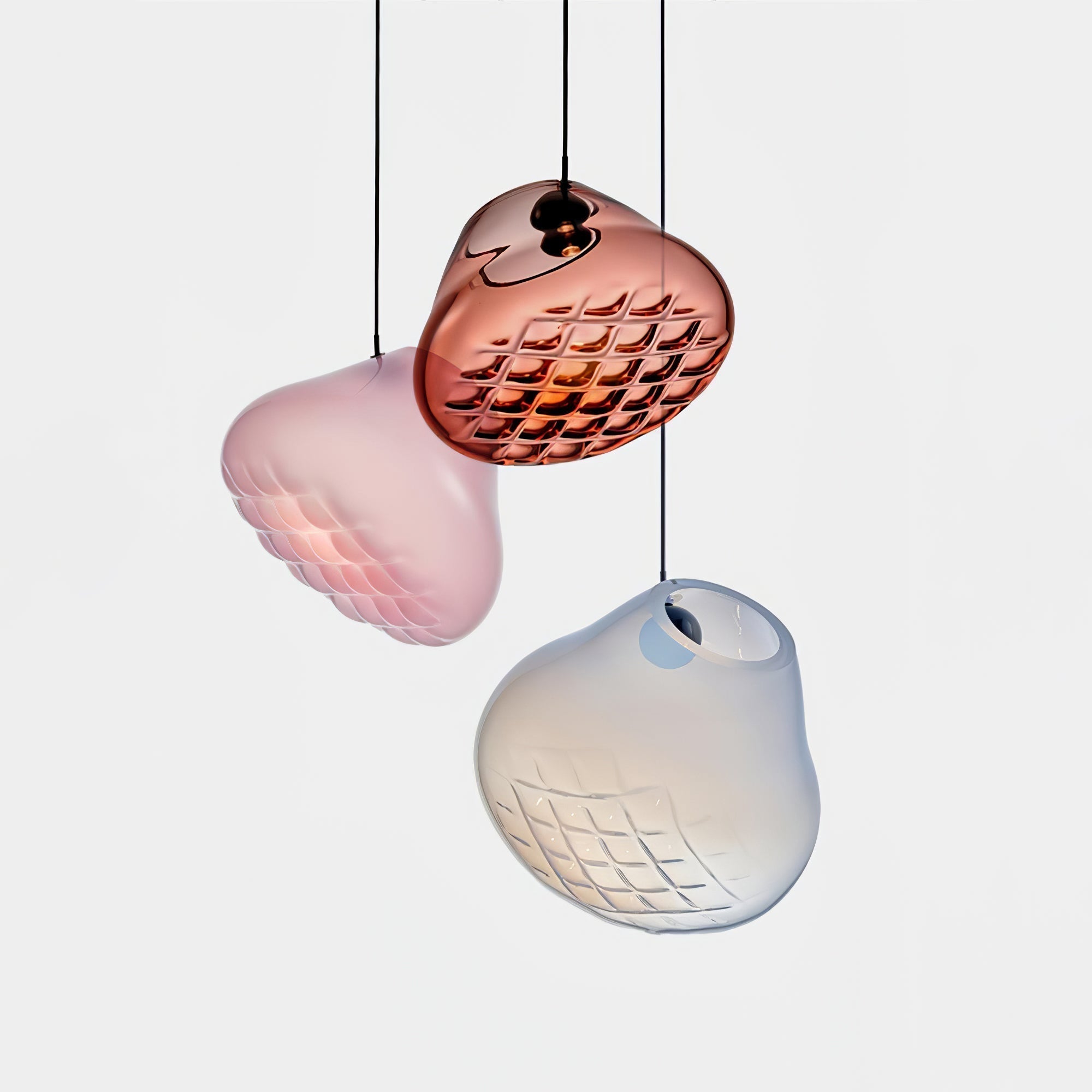 Suspension Verre Moderne Avec Éclairage LED Et Températures Ajustables