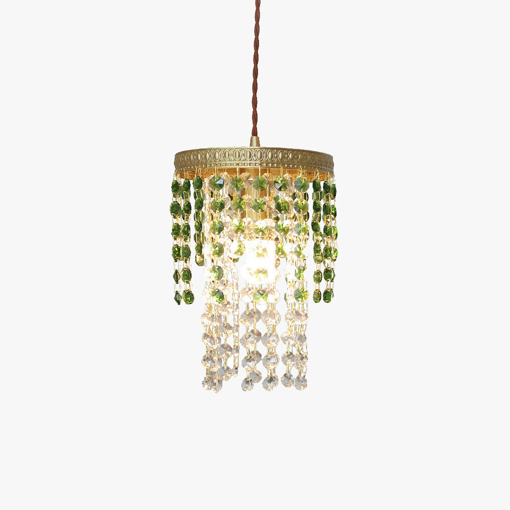 Suspension Vintage Cristal En Métal Pour Éclairage Élégant En Chambre