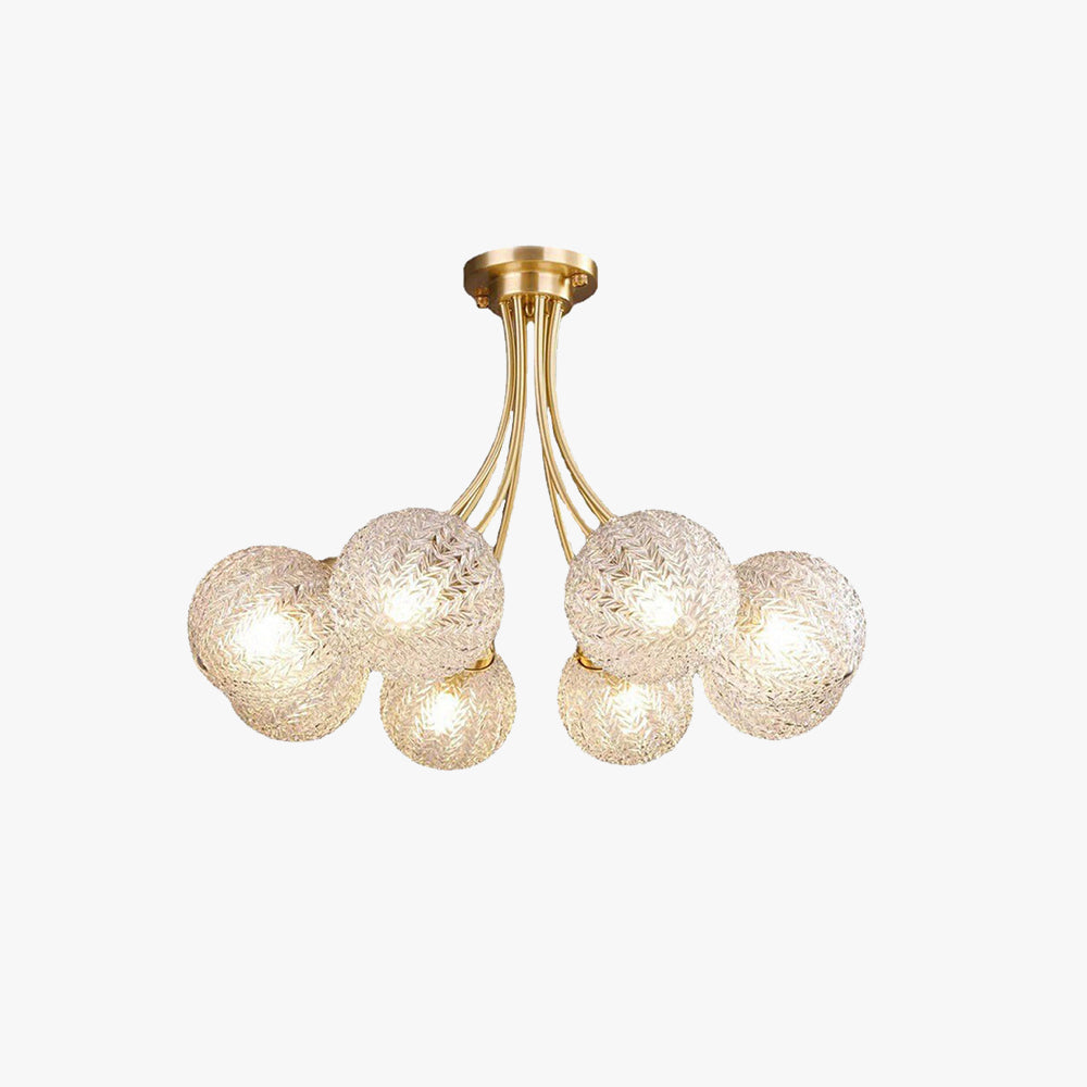 Plafonnier Moderne en Métal et Verre pour Chambre Éclairage Élégant