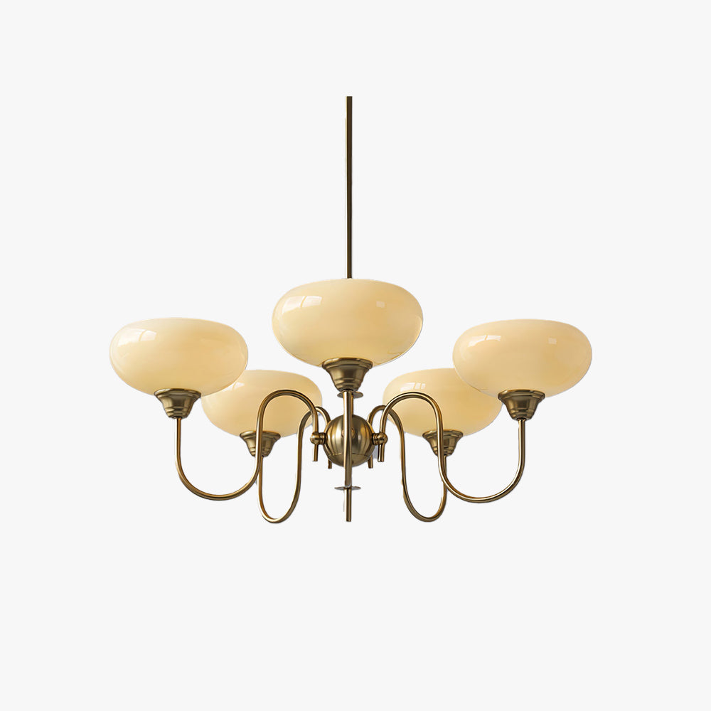 Lustre LED Vintage en Métal et Verre pour Éclairage Raffiné Salon