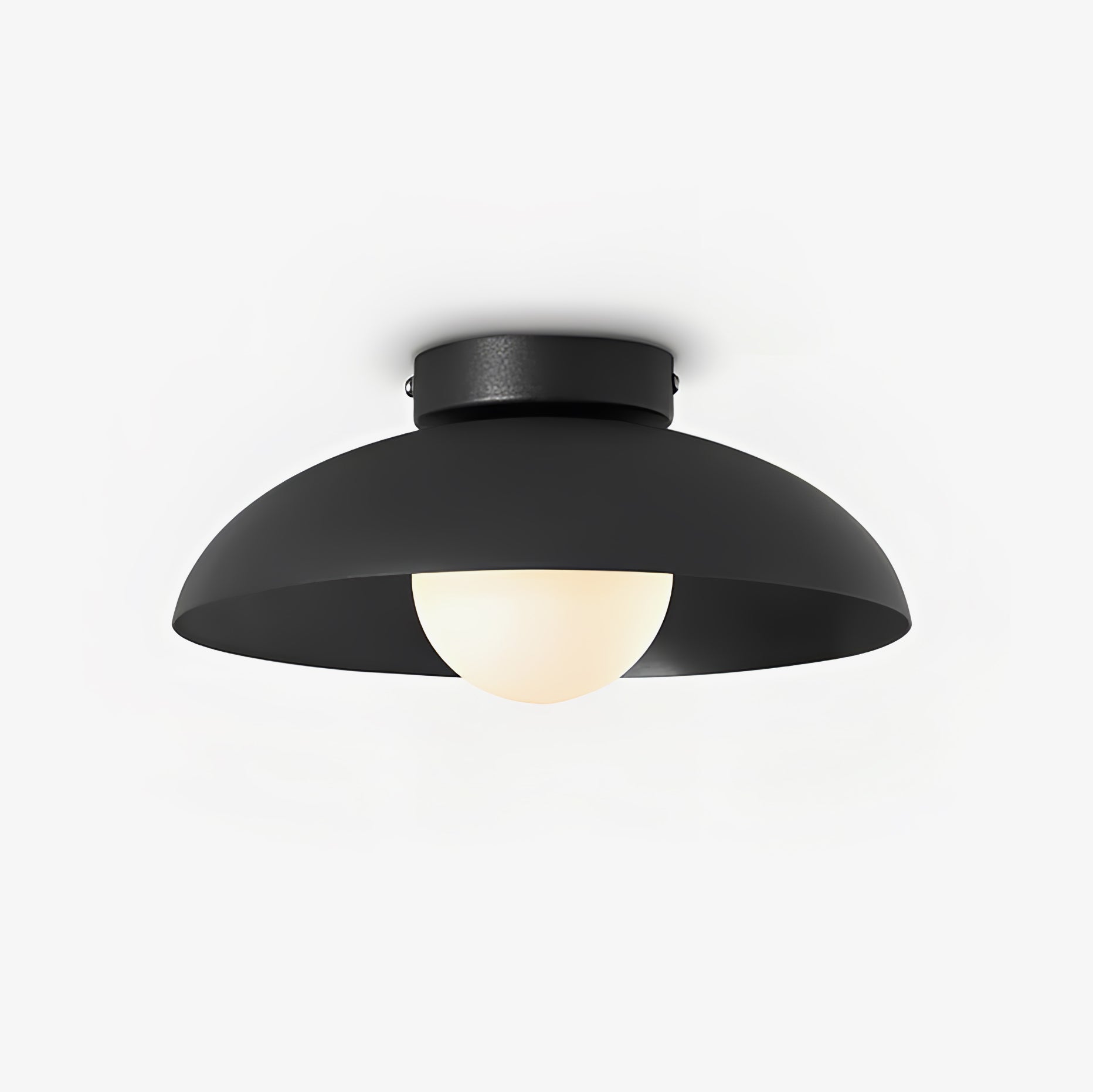 Plafonnier Verre Dôme Nordique Pour Lumière Diffuse Et Élégante