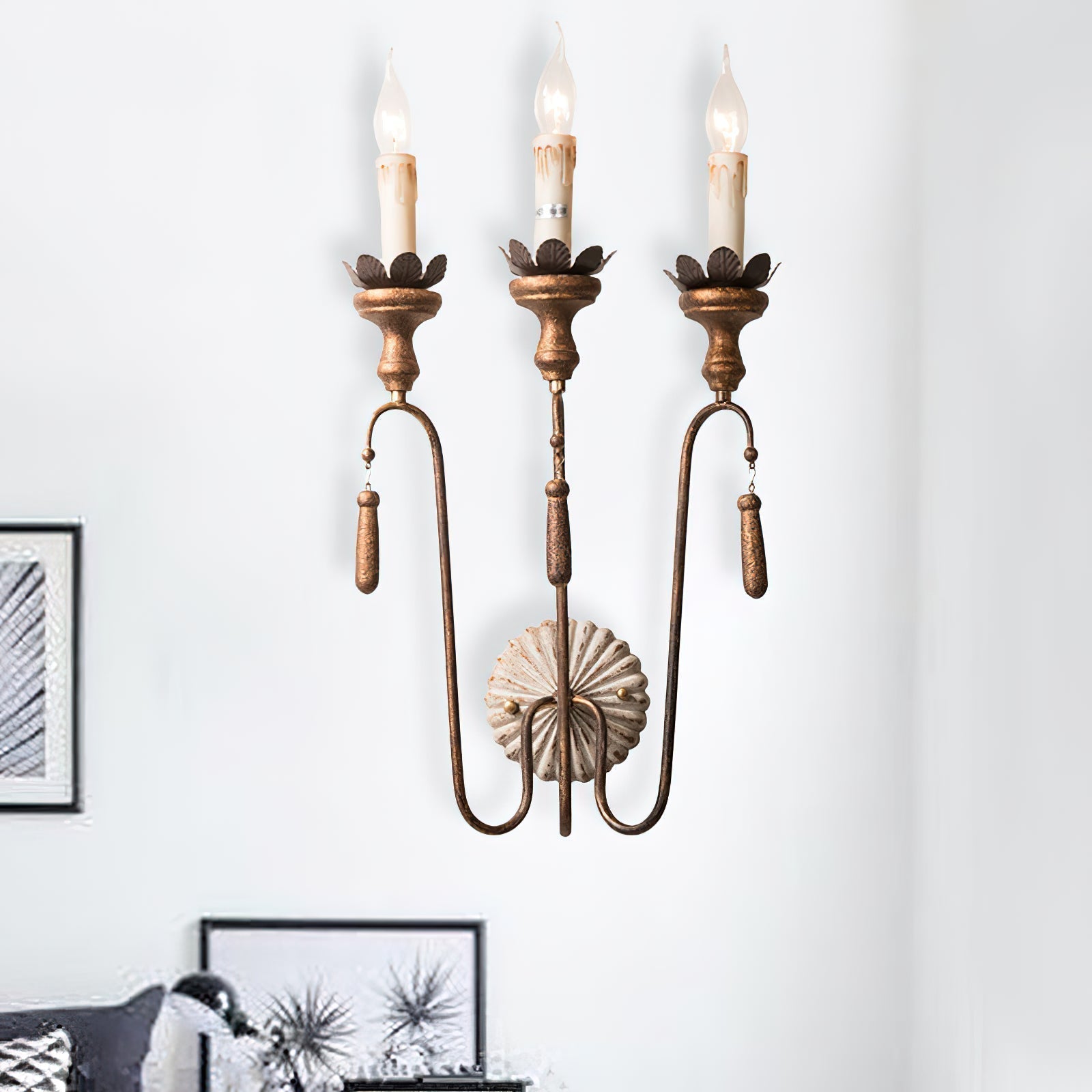 Lampe Murale Industrielle Vintage Bois Et Métal Éclairage Chaleureux