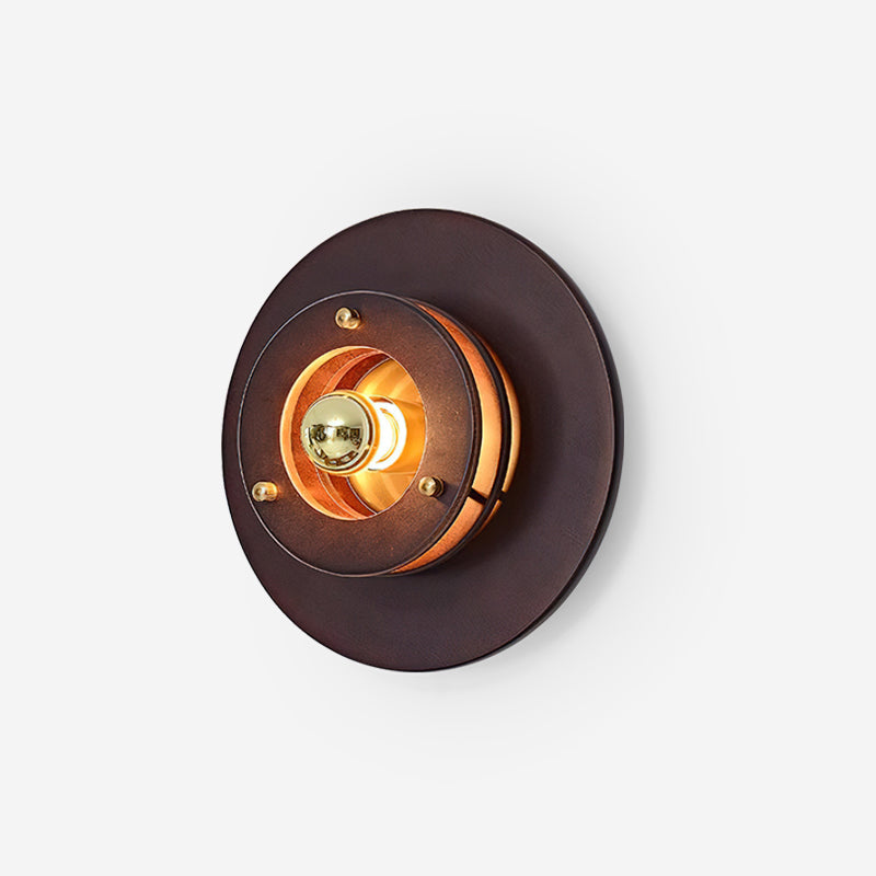 Applique Murale Anneau Bois Doré Pour Ambiance Chaleureuse Éclairage Led