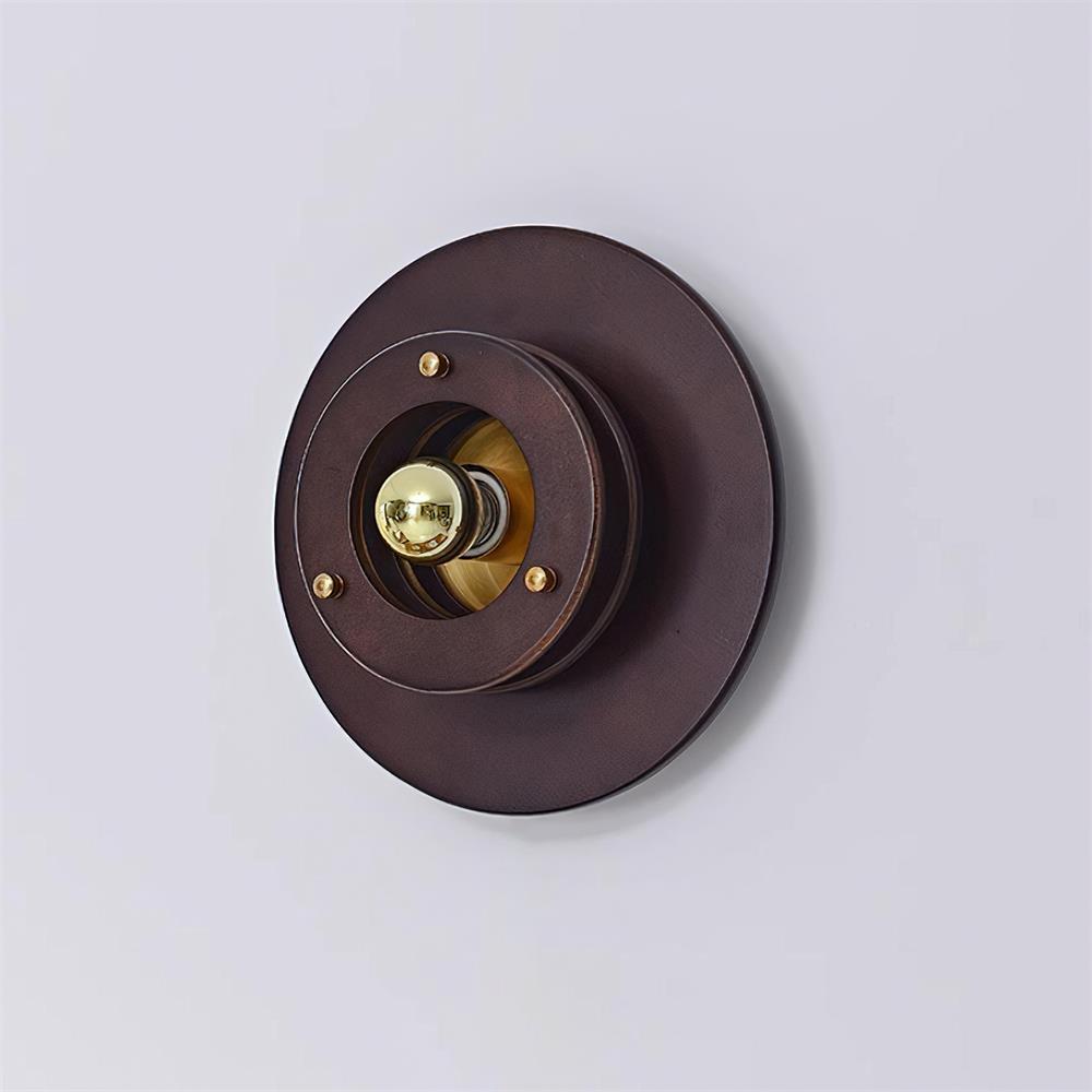 Applique Murale Anneau Bois Doré Pour Ambiance Chaleureuse Éclairage Led