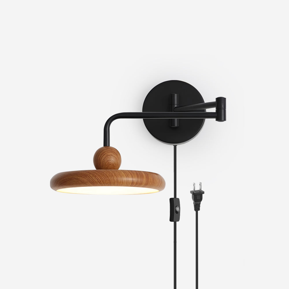 Lampe Murale Plug In Réglable À LED Intégrée, Lumière Chaude 3000K