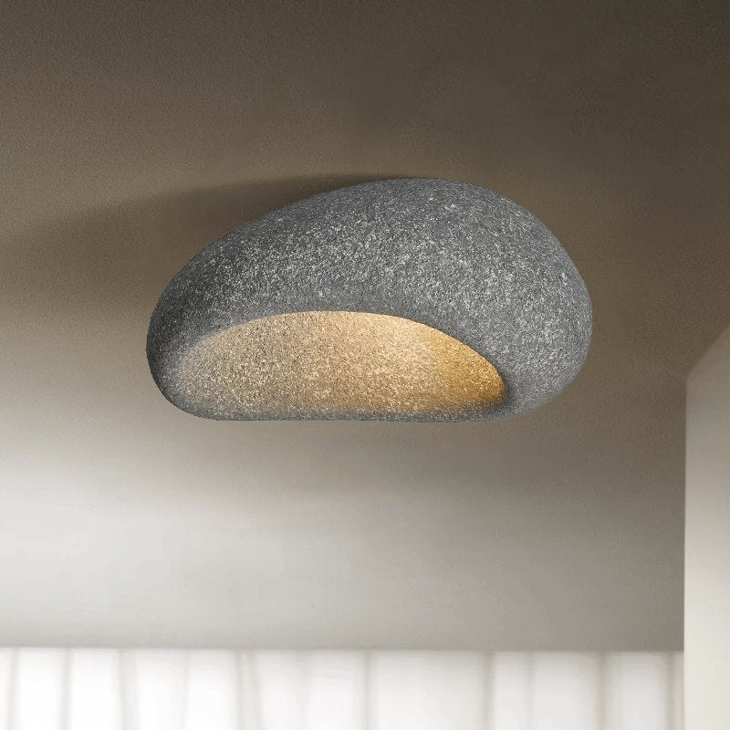 Plafonnier Solara Lune Japonaise Wabi Sabi Éclairage Doux