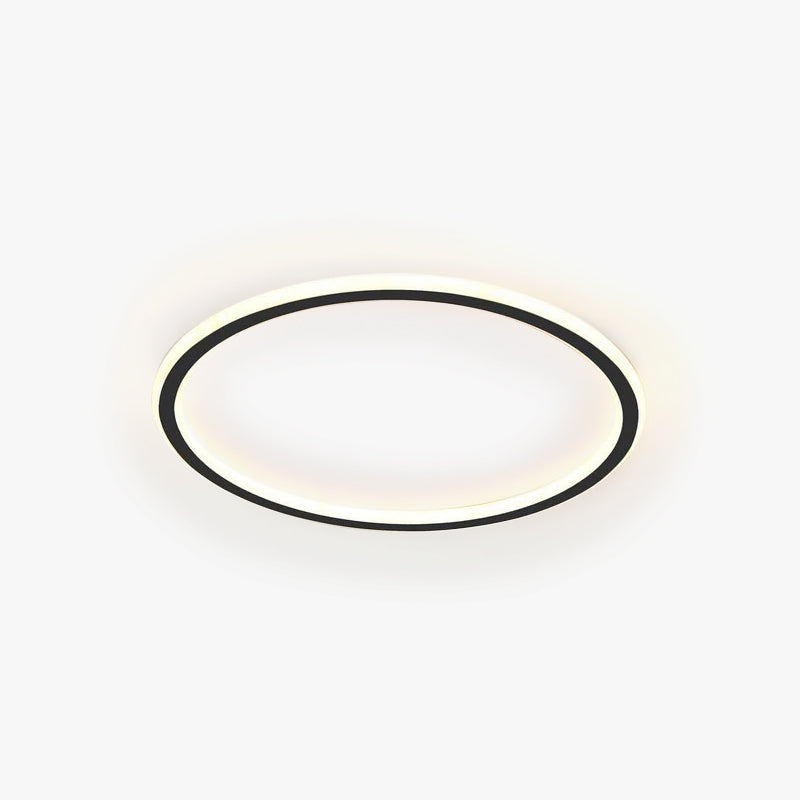 Plafonnier Rond Moderne Blanc Noir Pour Salon Éclairage Contemporain Élégant