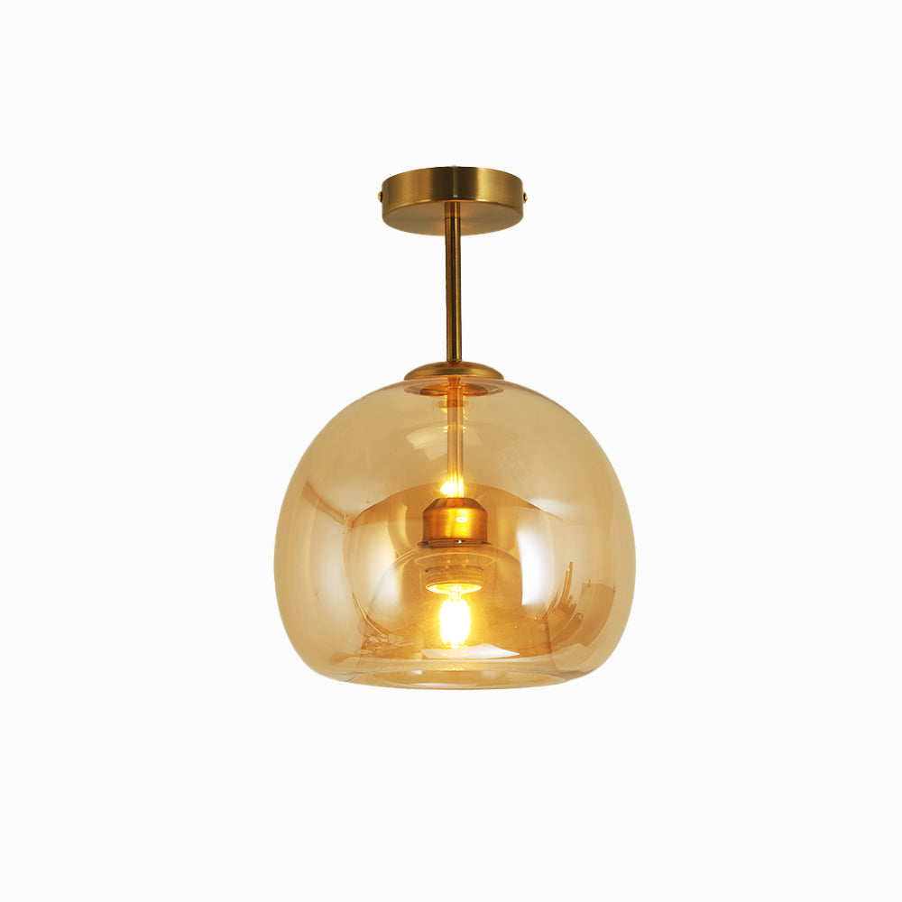 Suspension Plafonnier Boule Minimaliste En Métal Et Verre Éclairage Raffiné