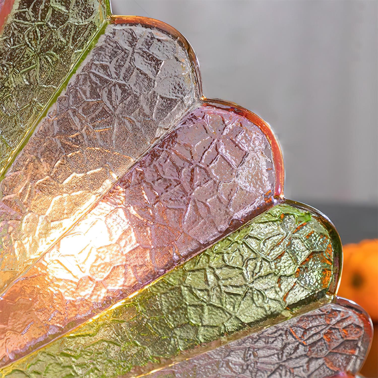 Plafonnier Vintage En Verre Pétale Coloré Pour Ambiance Élégante