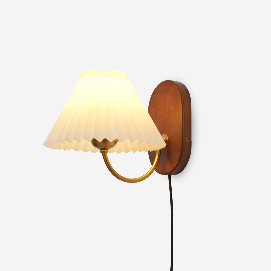Lampe Murale À Brancher Pour Éclairage Ambiant Élégant Avec AbatJour Tissu