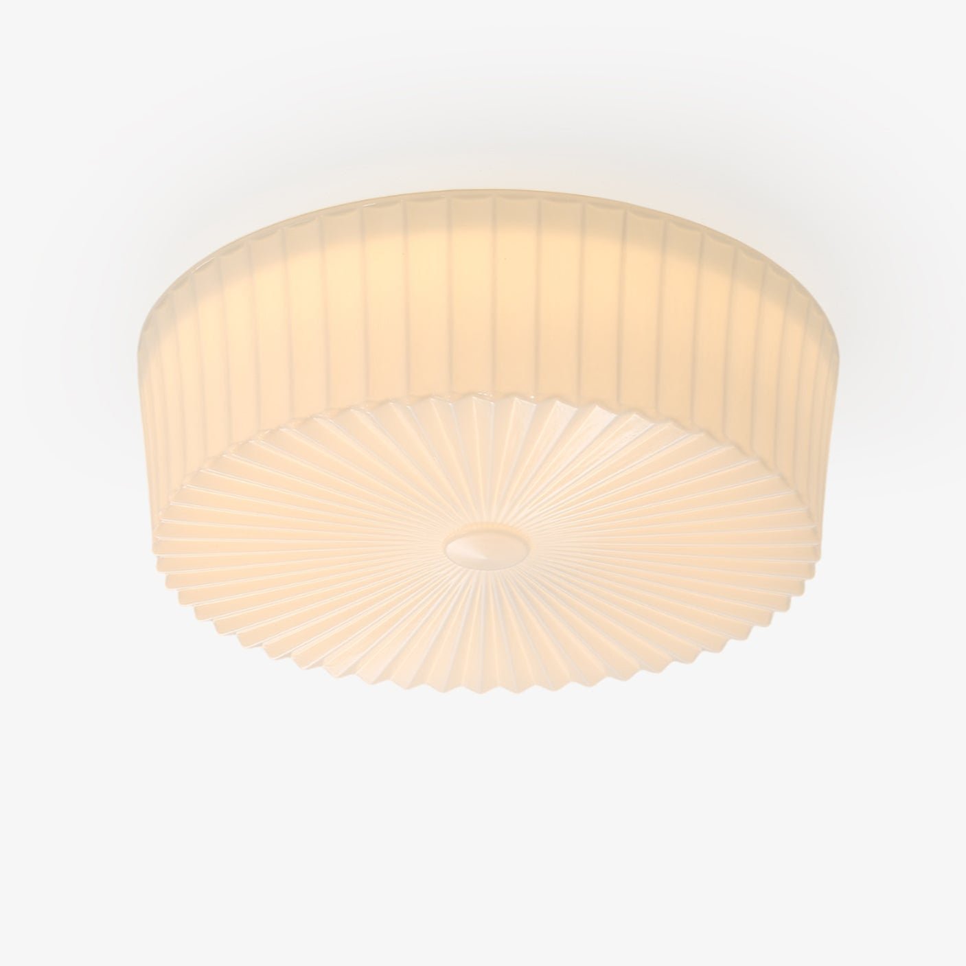 Plafonnier Tambour en Verre Lumière Chaleureuse et Élégance Raffinée