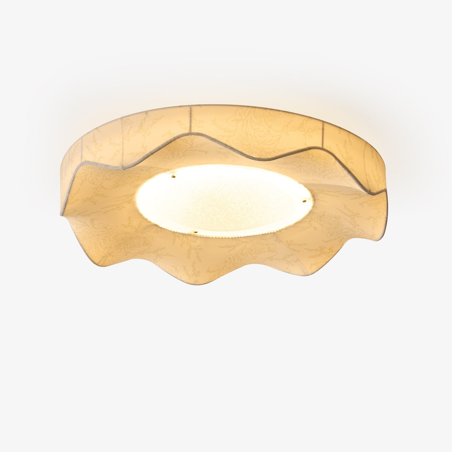 Plafonnier Tissu Nordique Premium Avec LED Intégrée Et Lumière Chaude