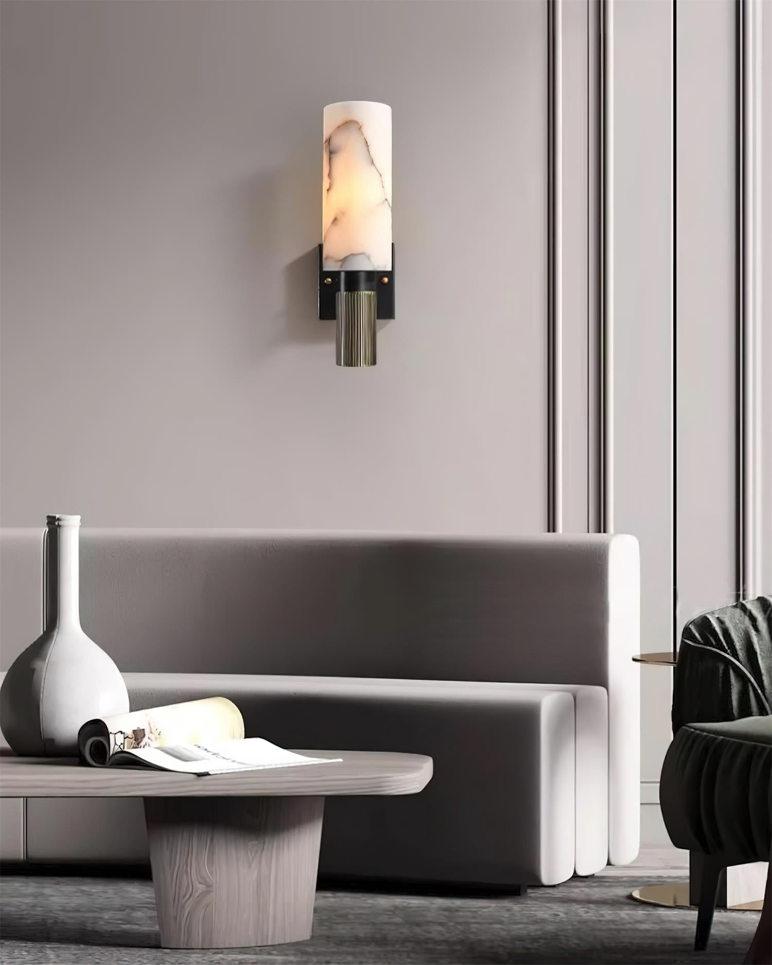 Lampe Murale Cylindrique En Albâtre Pour Une Ambiance Chaleureuse
