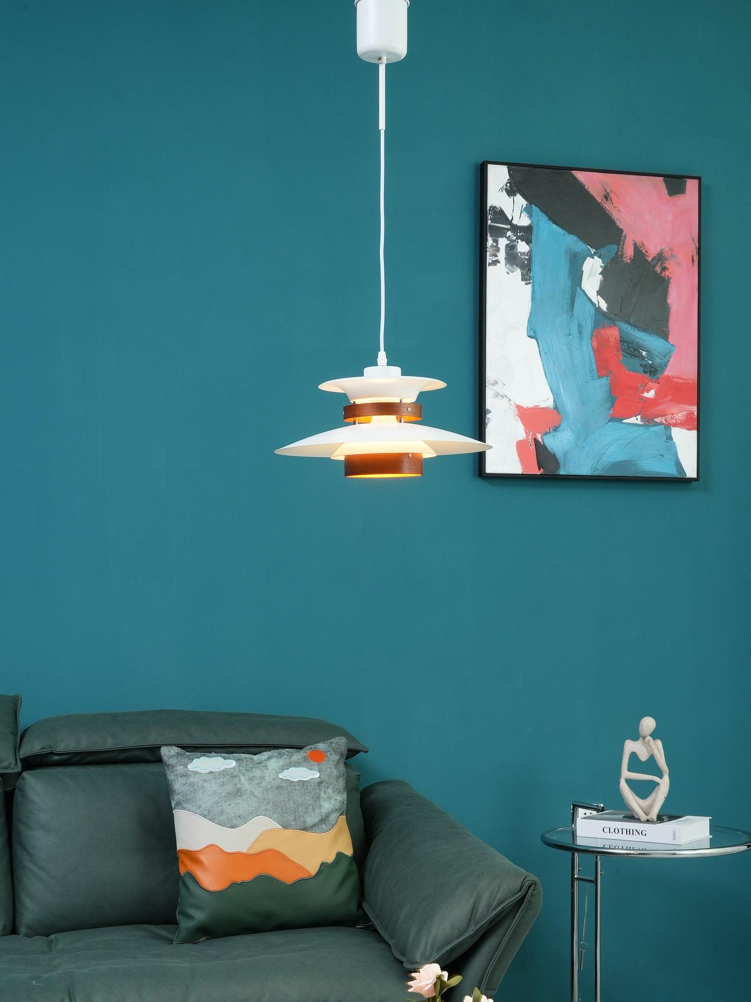 Suspension Bois Et Acier Pour Éclairage Led Contemporain Pour Plafond