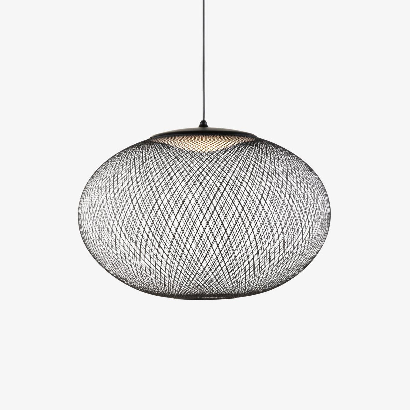 Suspension Lampe Maille Noire Diffusion Douce Pour Ambiance