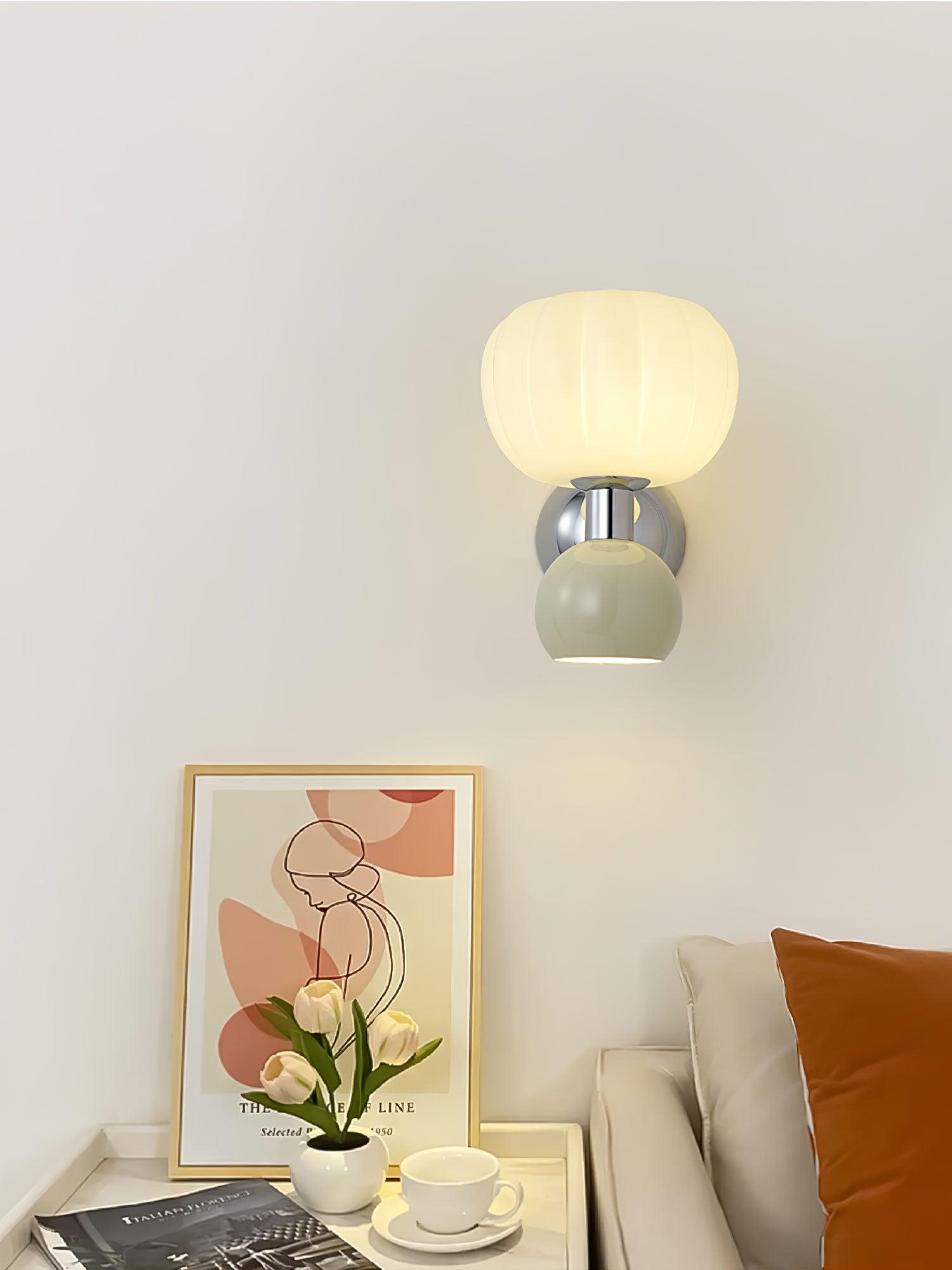 Lampe Murale Design Nordique Crème En Plastique Éclairage Doux