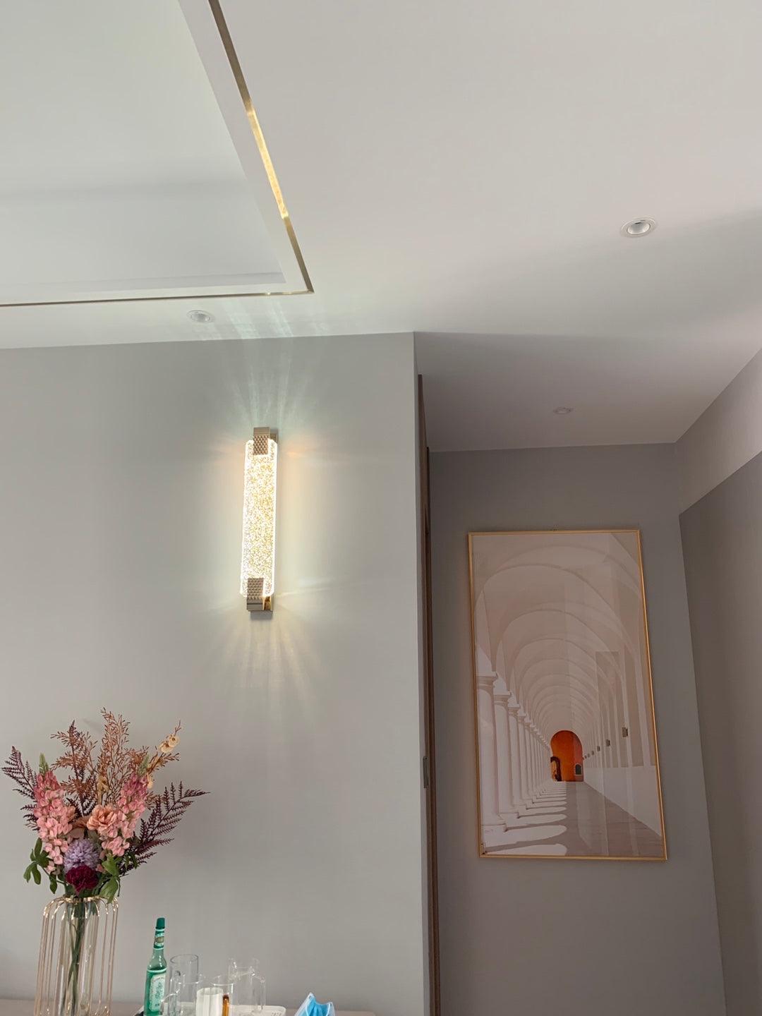 Lampe Murale Cristal Glam Avec LED Intégrée Et Lumière Ajustable