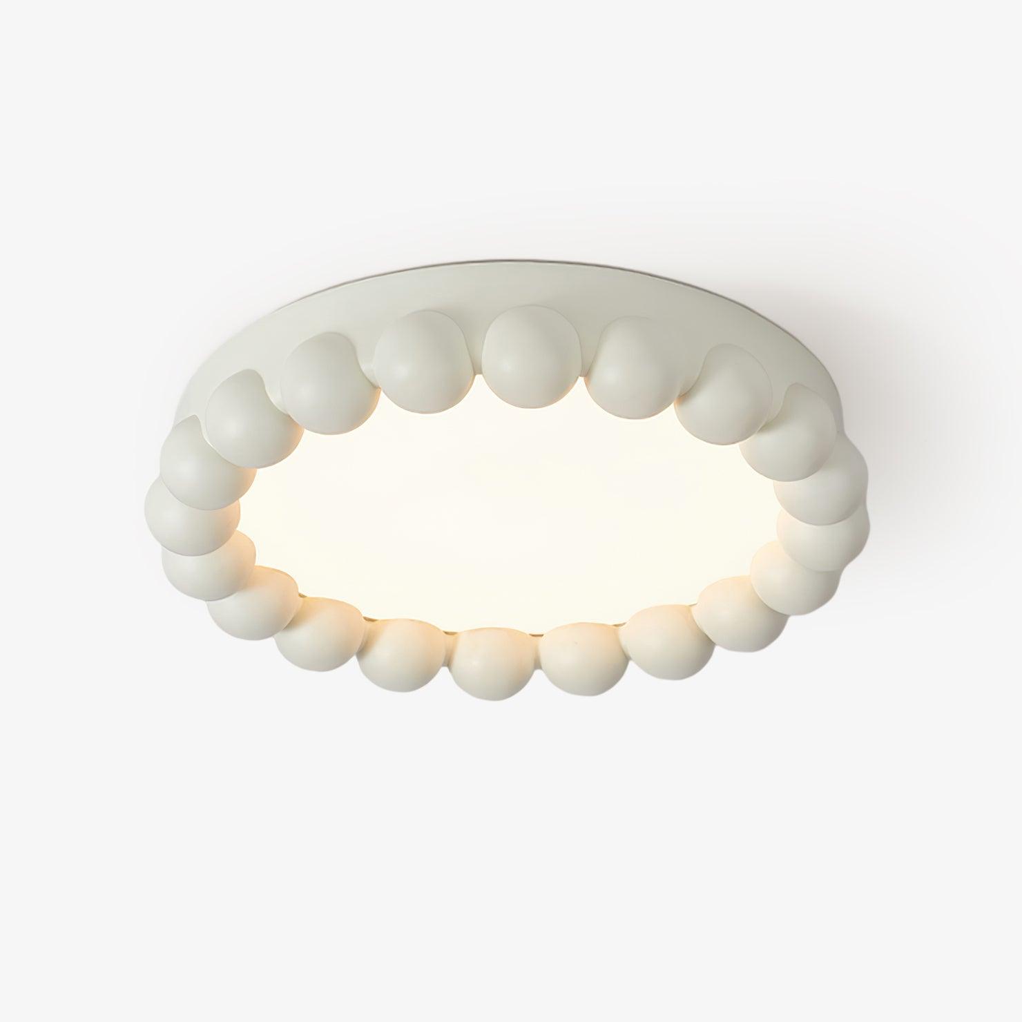 Plafonnier Résine Rond Bulle Douce Lumière Apaisante Pour Intérieurs