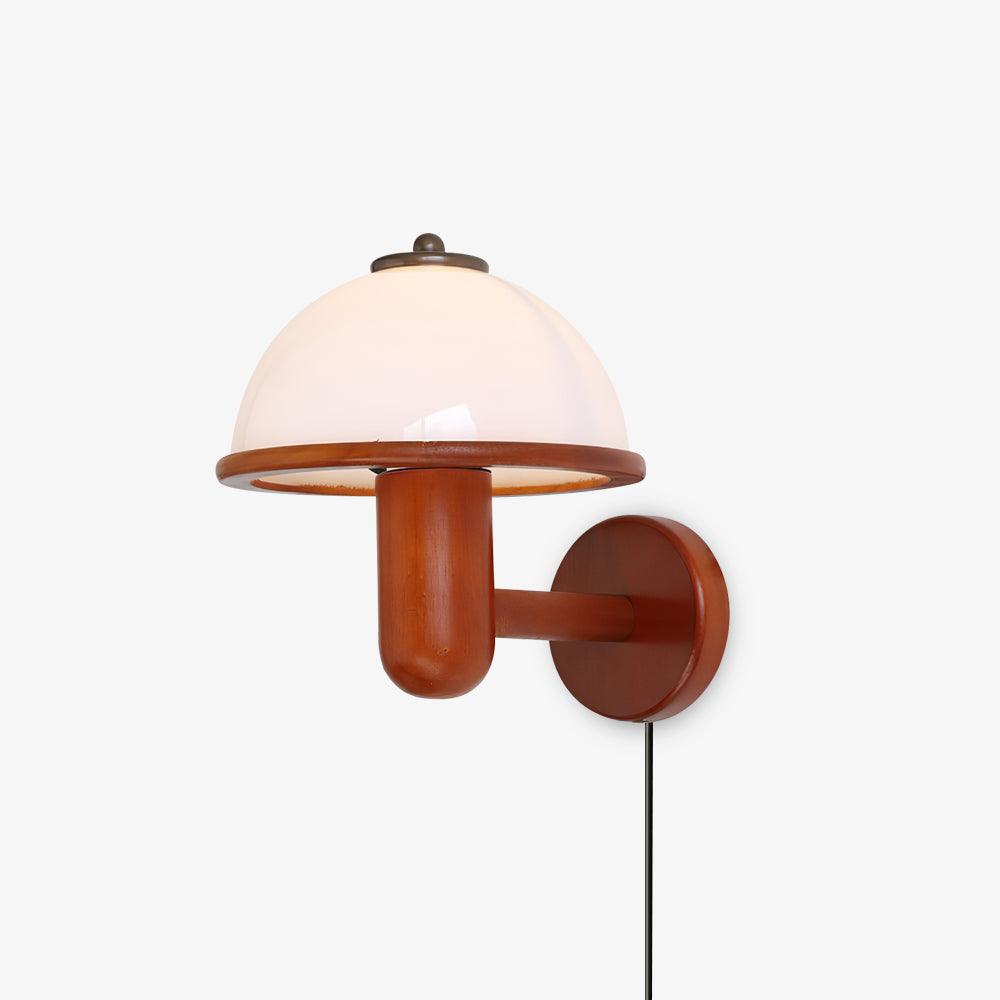 Lampe Murale Bois Chêne Avec Abatjour Blanc Pour Une Ambiance Chaleureuse