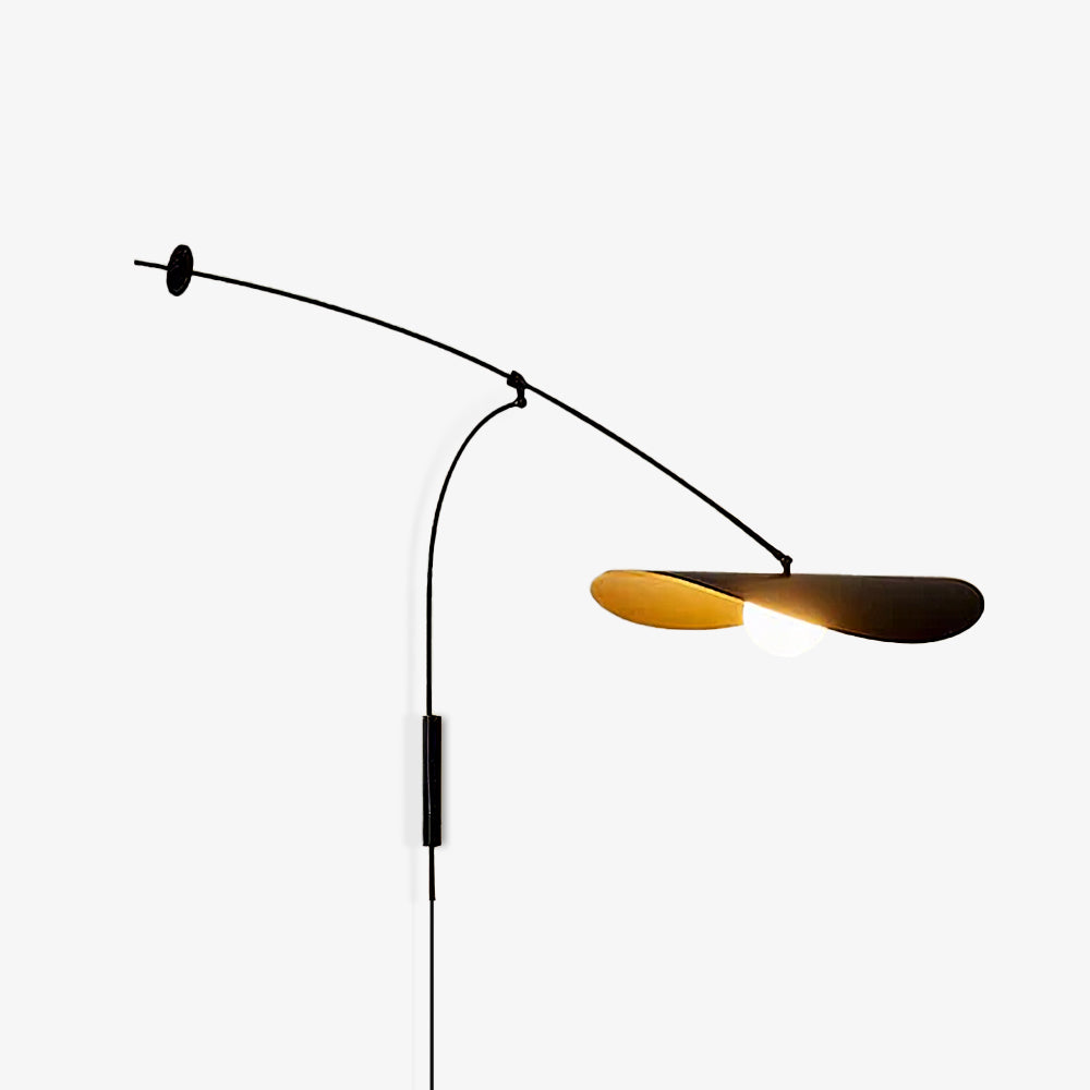 Lampe Murale Minimaliste En Verre Noir Pour Éclairage Élégant