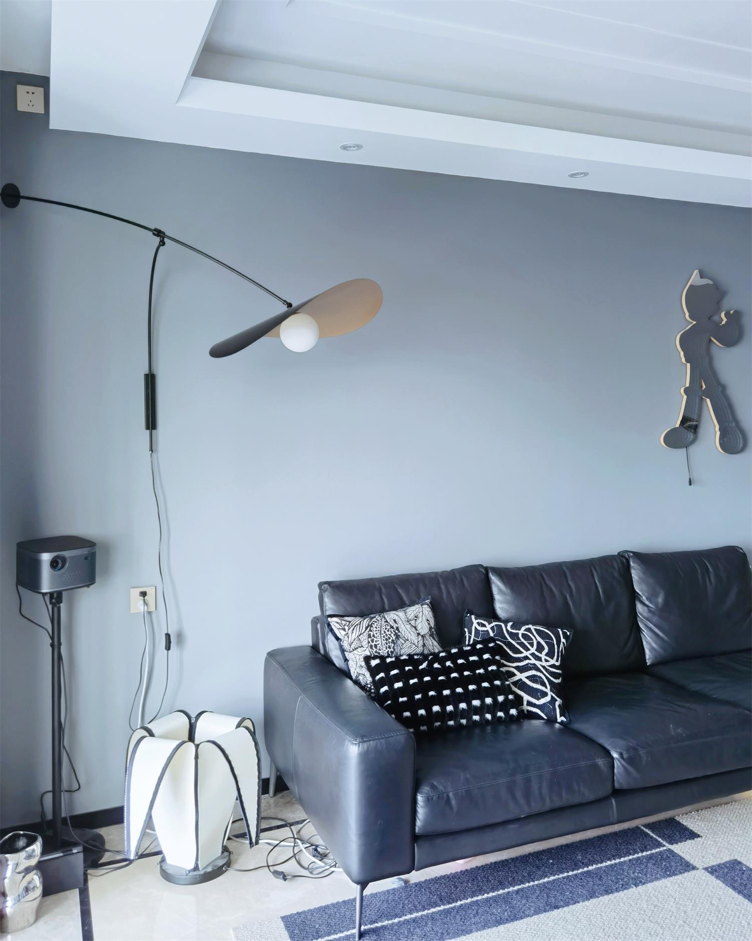 Lampe Murale Minimaliste En Verre Noir Pour Éclairage Élégant