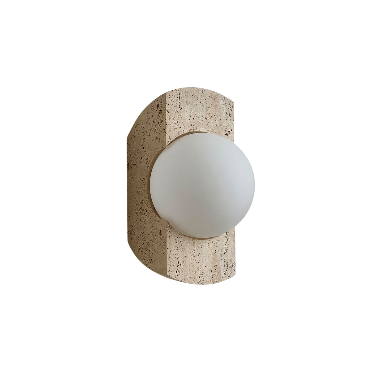 Lampe Murale Contemporaine En Verre Et Travertin Pour Éclairage Élégant