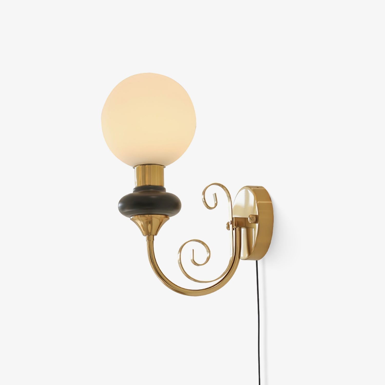 Lampe Murale À Brancher Bois Métal Verre Pour Éclairage Ambiance