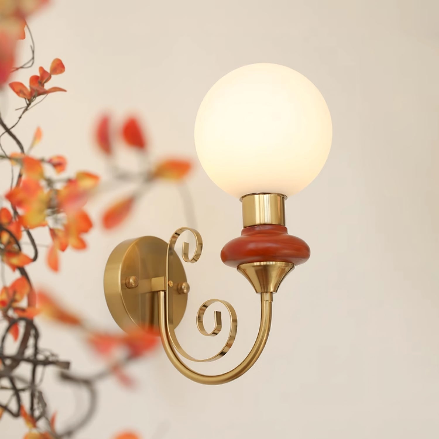 Lampe Murale À Brancher Bois Métal Verre Pour Éclairage Ambiance