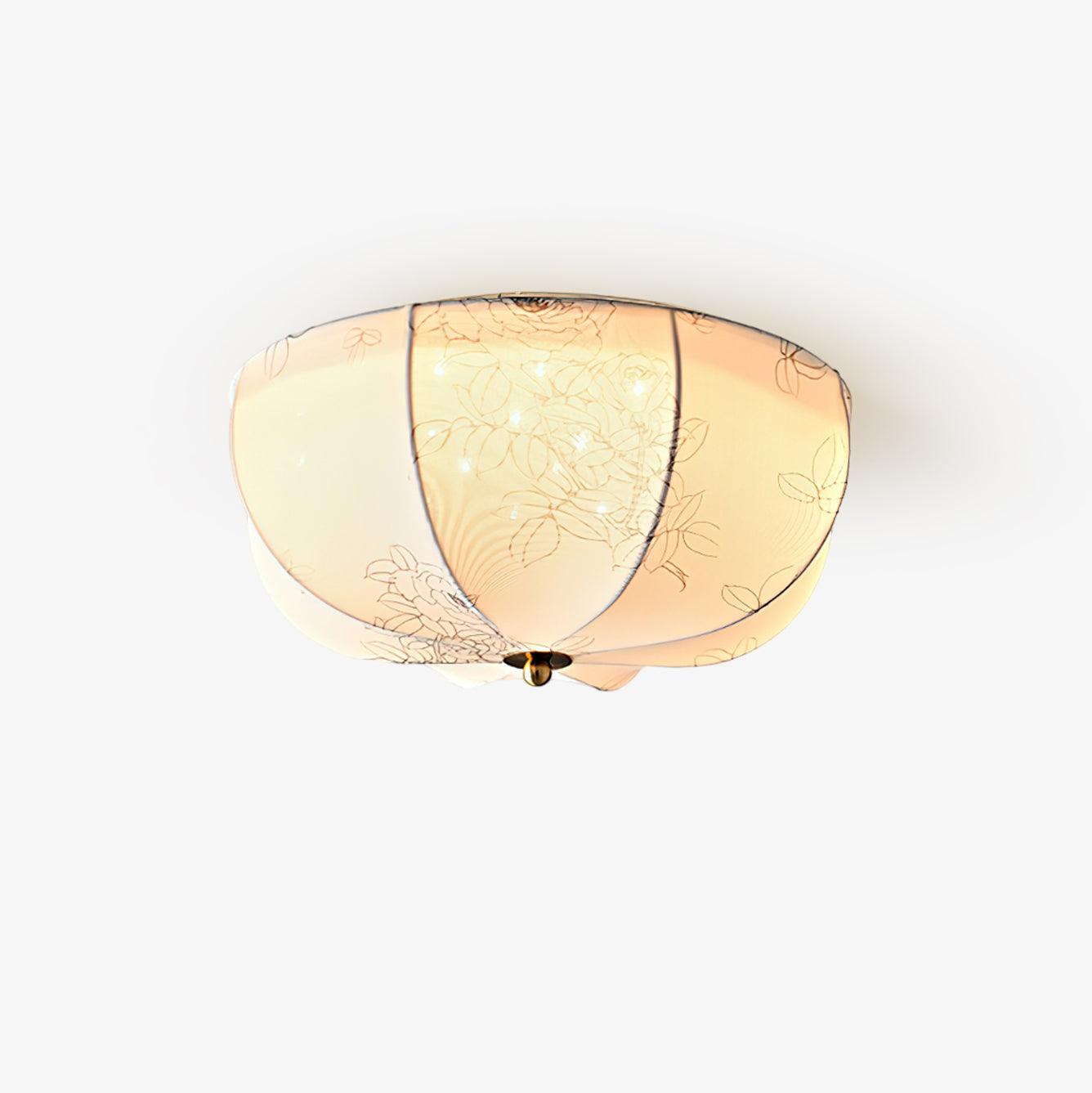 Plafonnier Tissu Doré Style Nordique Pour Ambiance Douce
