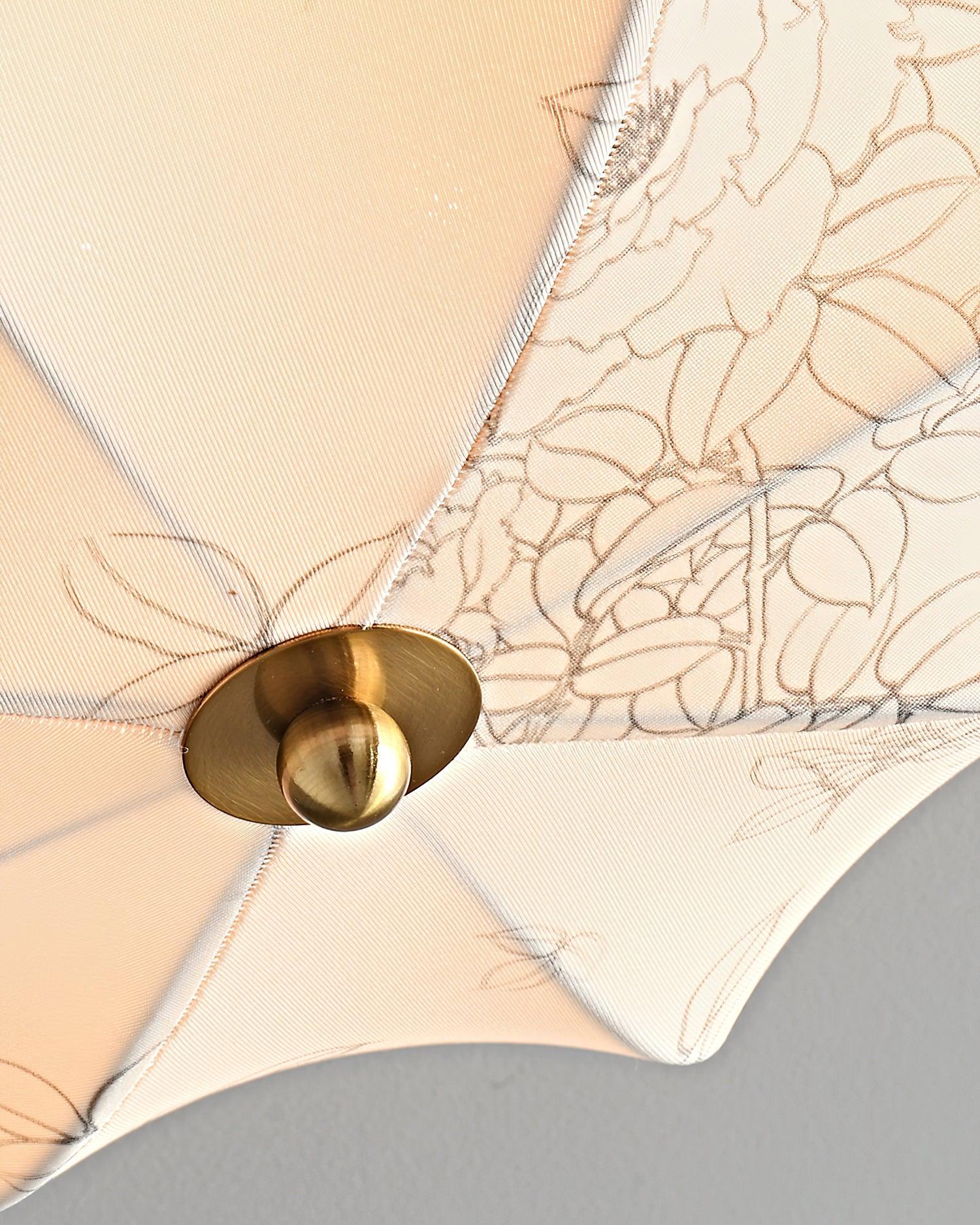 Plafonnier Tissu Doré Style Nordique Pour Ambiance Douce