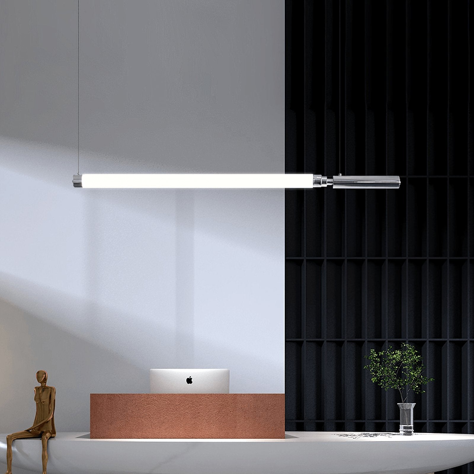 Suspension Verre Moderne Avec LED Températures Ajustables 3000K à 6000K