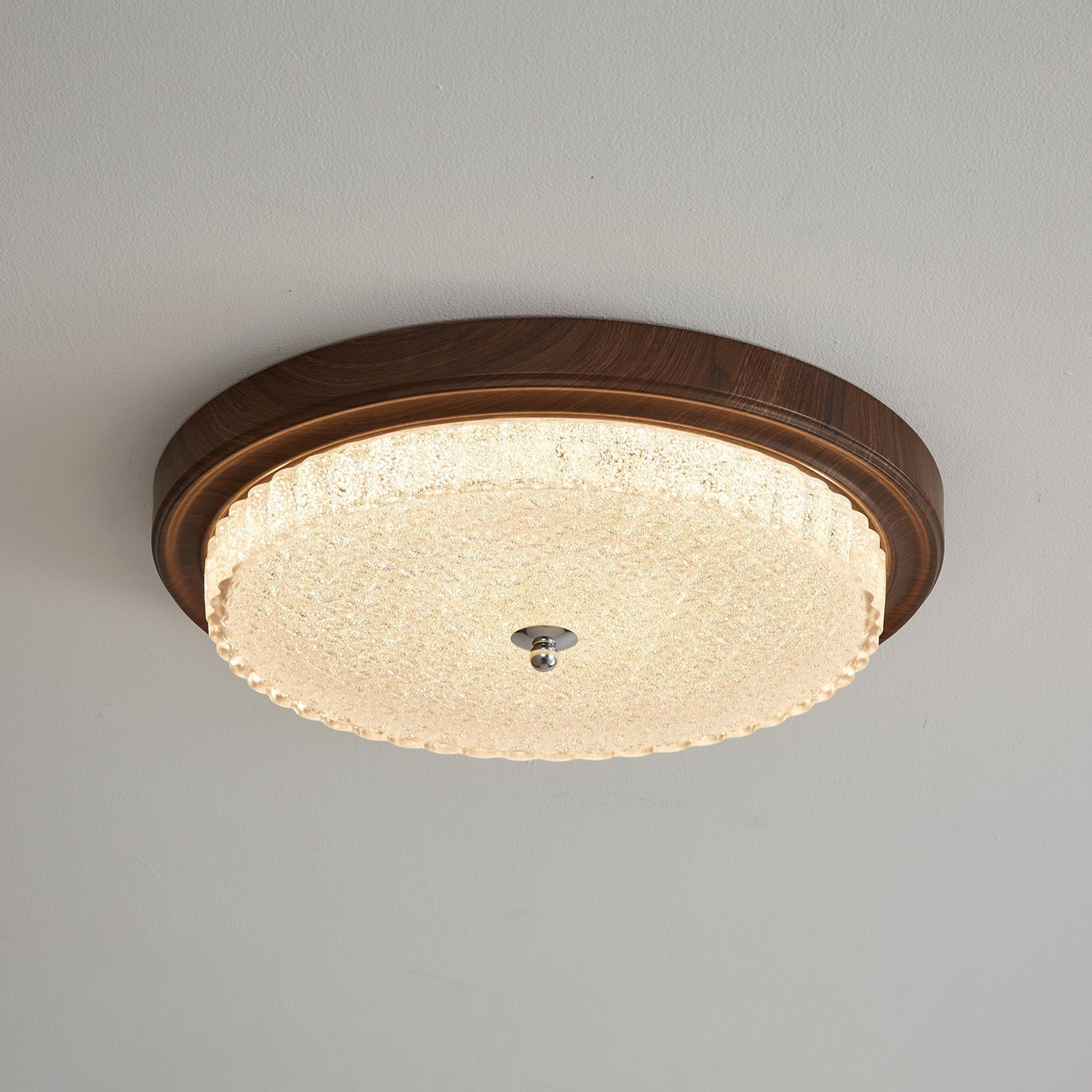 Plafonnier Verre Minimaliste Moderne Avec LED Intégrée Couleurs Variables