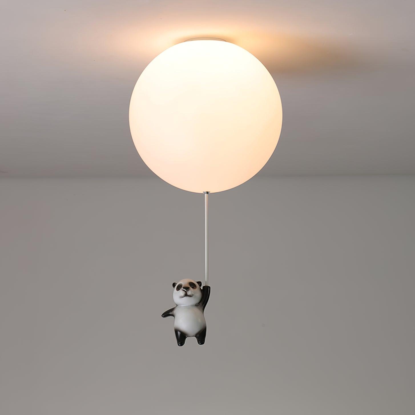 Lampe De Plafond Verre Panda Élégante Pour Ambiance Chaleureuse