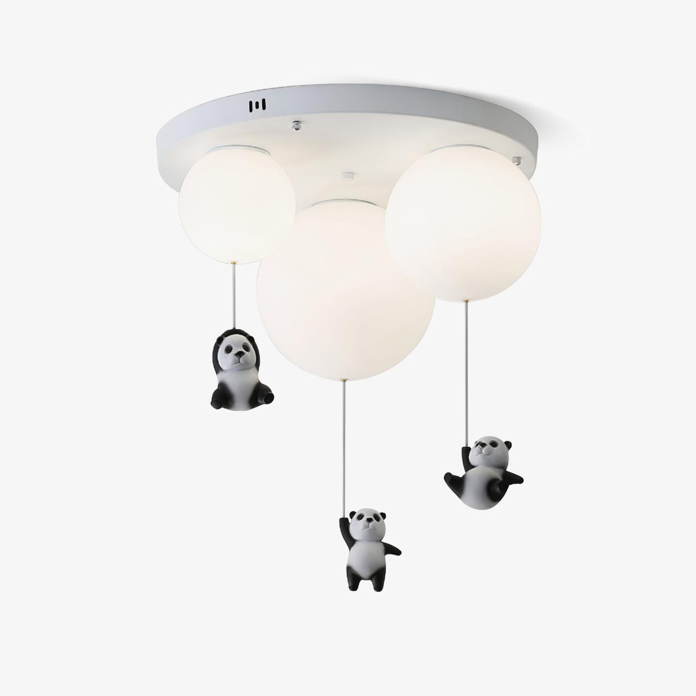Lampe De Plafond Verre Panda Élégante Pour Ambiance Chaleureuse