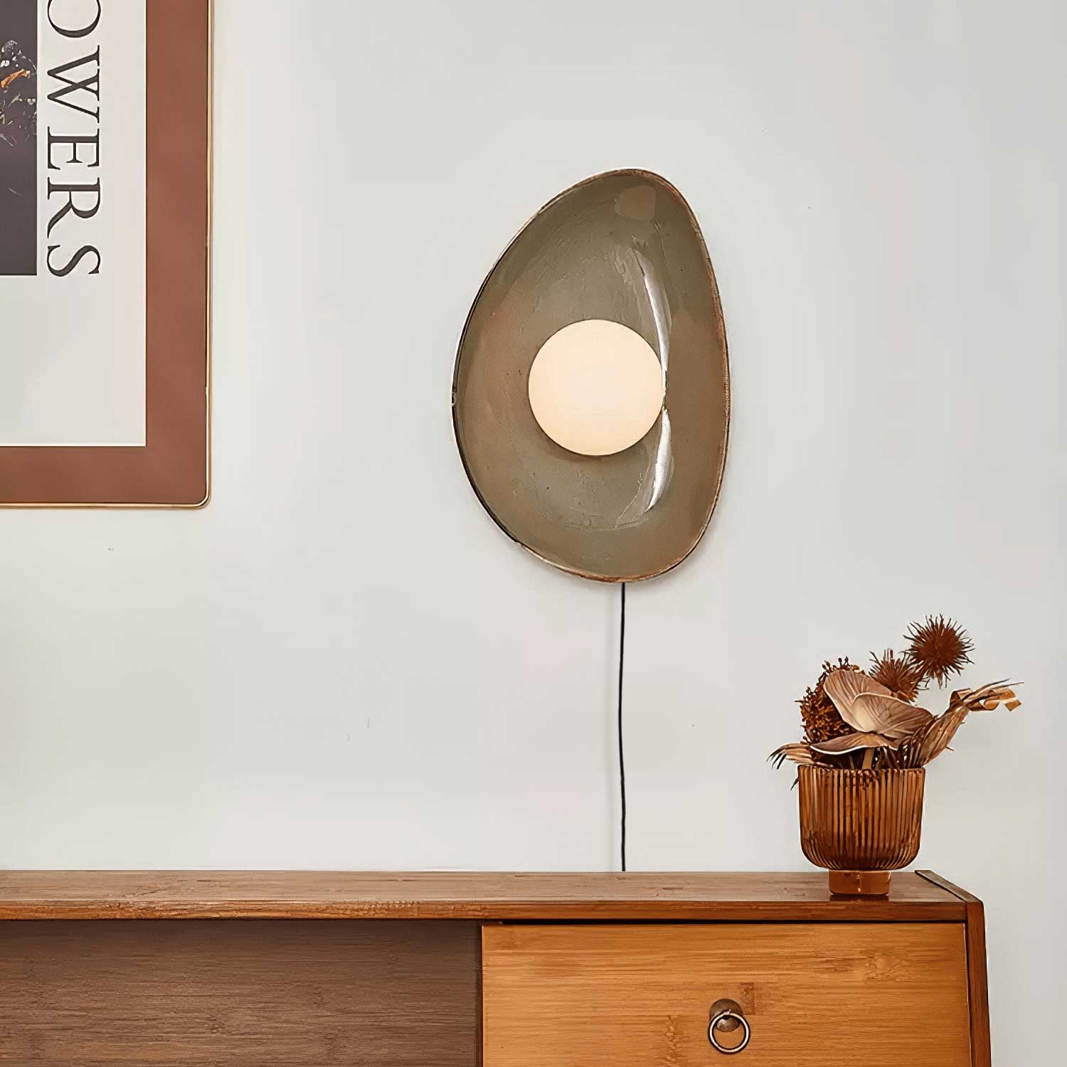 Lampe Murale Plug In En Céramique Et Verre Pour Ambiance Moderne