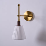 Lampe Murale En Tissu Plissé Laiton Éclairage Ambiant Raffiné