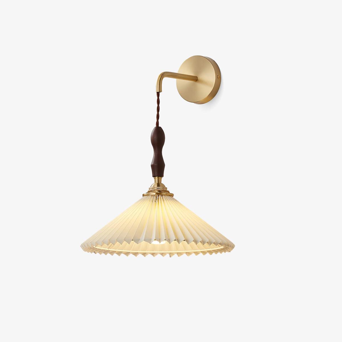 Luminaire Murale Plissée Bois Premium Pour Lumière Douce