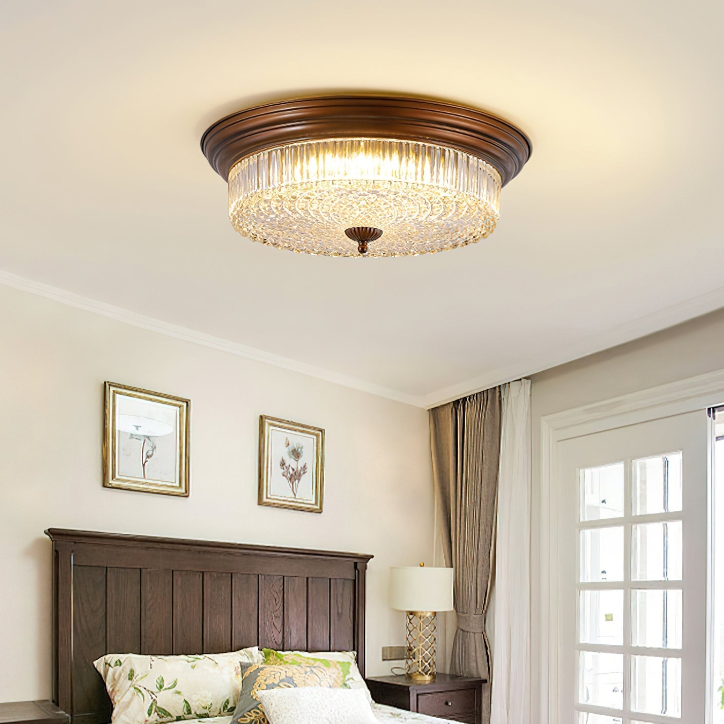 Lampe De Plafond Métal Verre Moderne Pour Éclairage Élégant