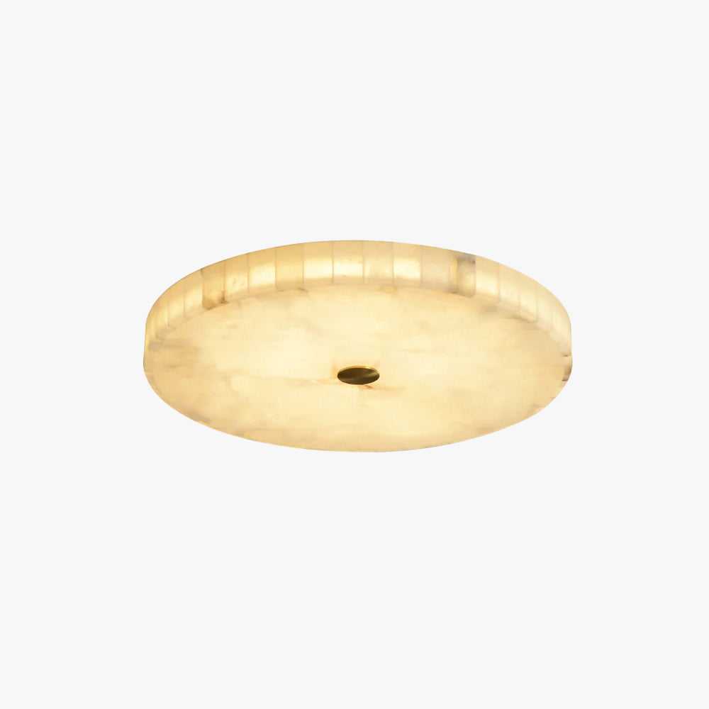 Plafonnier Rond Albâtre Naturel Avec LED Éclairage Design Minimaliste