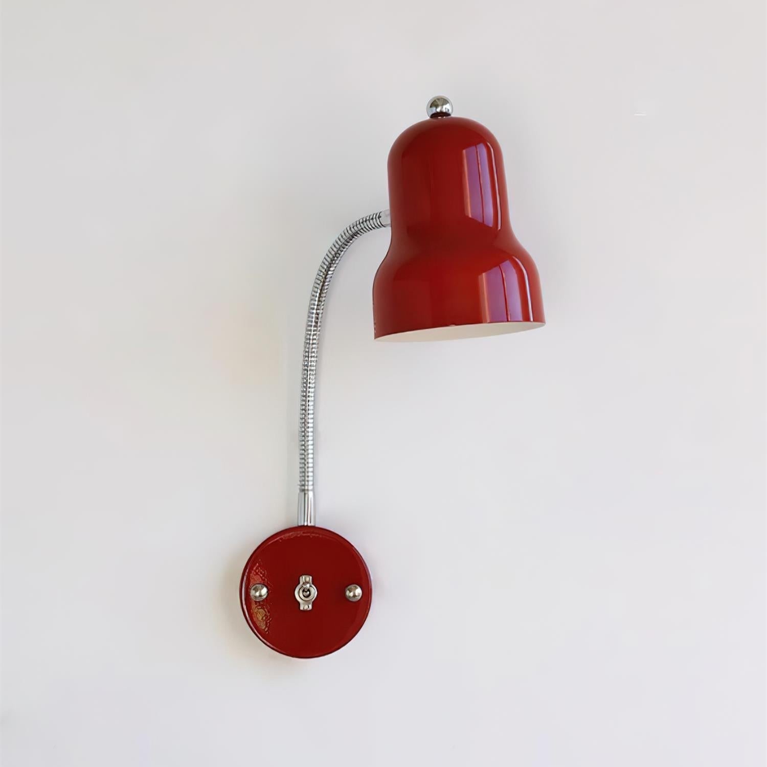 Lampe Murale Rouge Élégante Avec Variateur Compatible E27