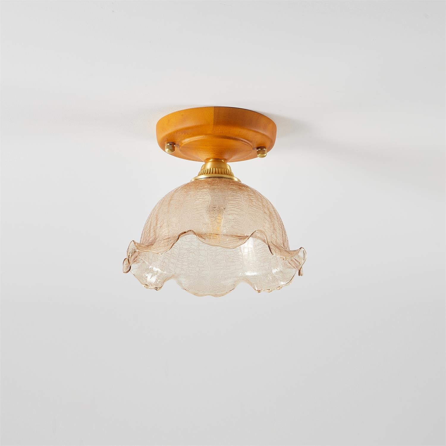 Plafonnier Verre et Laiton Haut de Gamme Charme Vintage Moderne